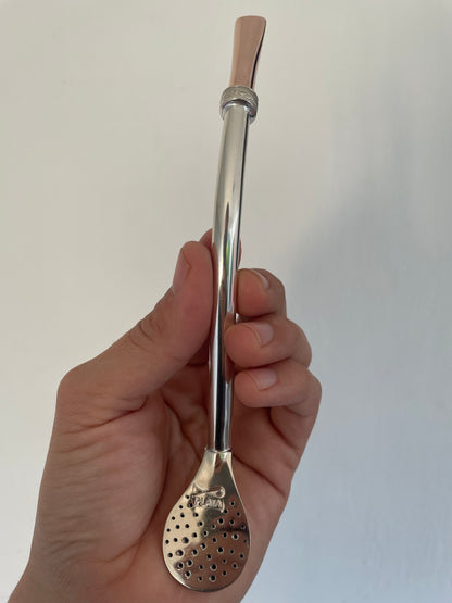 Bombilla Melo plata y oro