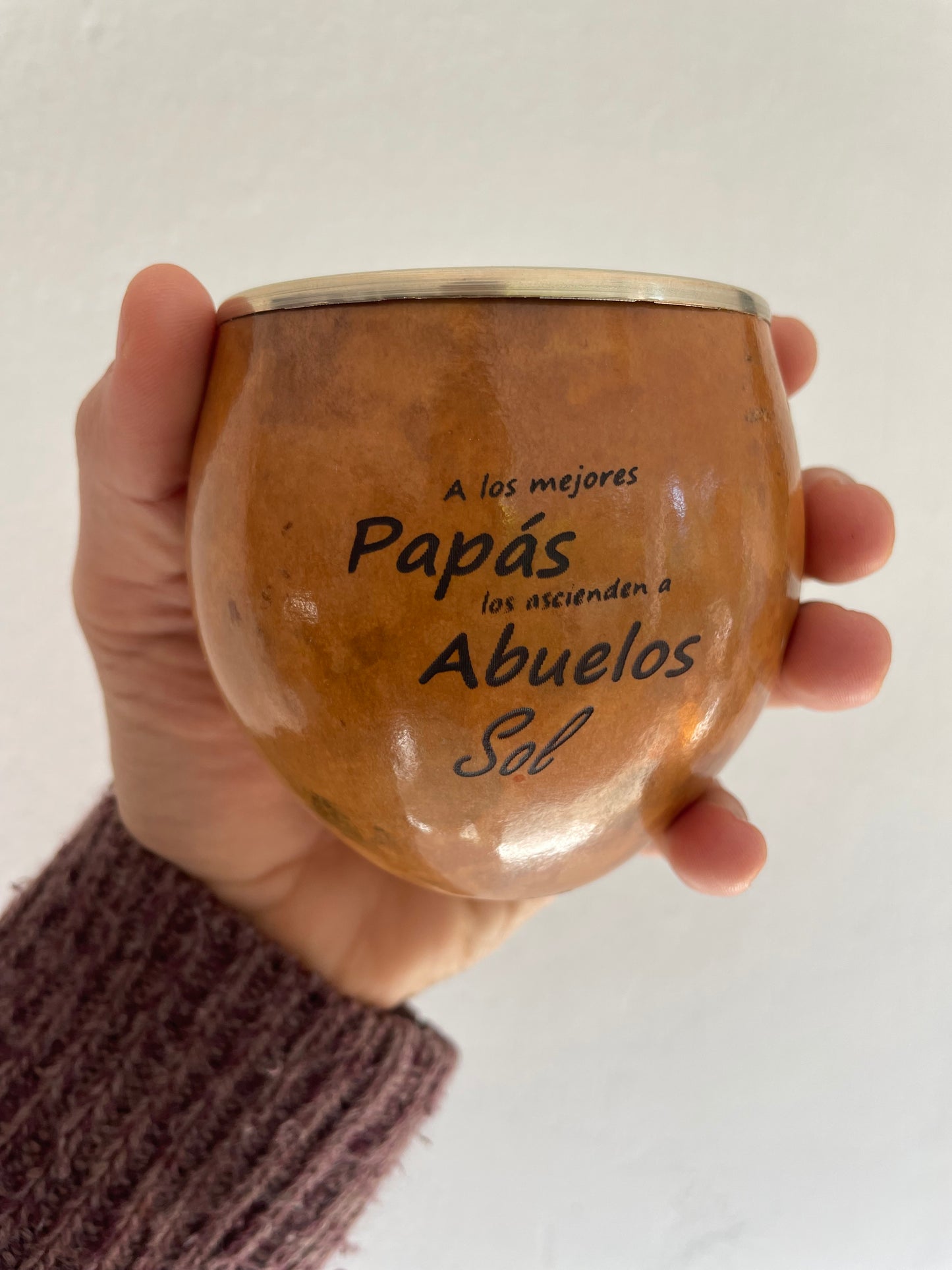 Mate boquilla chata de alpaca