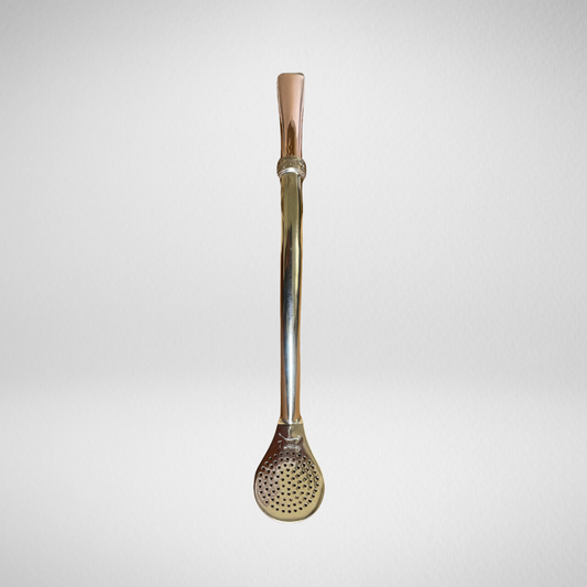 Bombilla Melo plata y oro